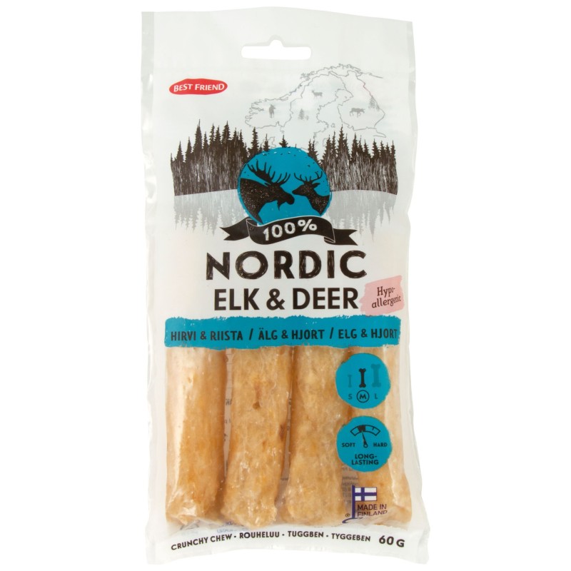 BEST FRIEND NORDIC HIRVI & RIISTA HYPOALLERGENIC -ROUHELUU 4 KPL 60 G