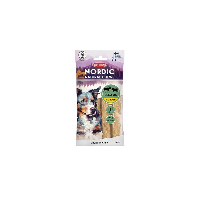 BEST FRIEND NORDIC HIRVI & HÄRKÄ + KANA -ROUHELUU 4 KPL 60 G
